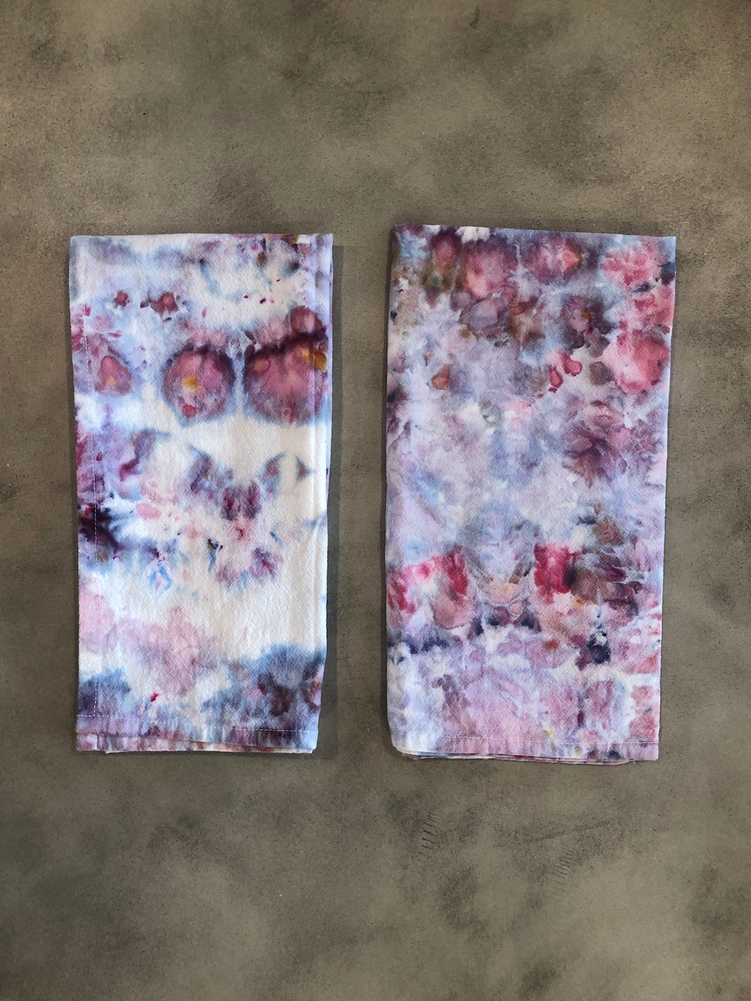 ASTER Tie Dye Flour Sack Tea Towel Hand Ice Dyed Dish Towels Cotton