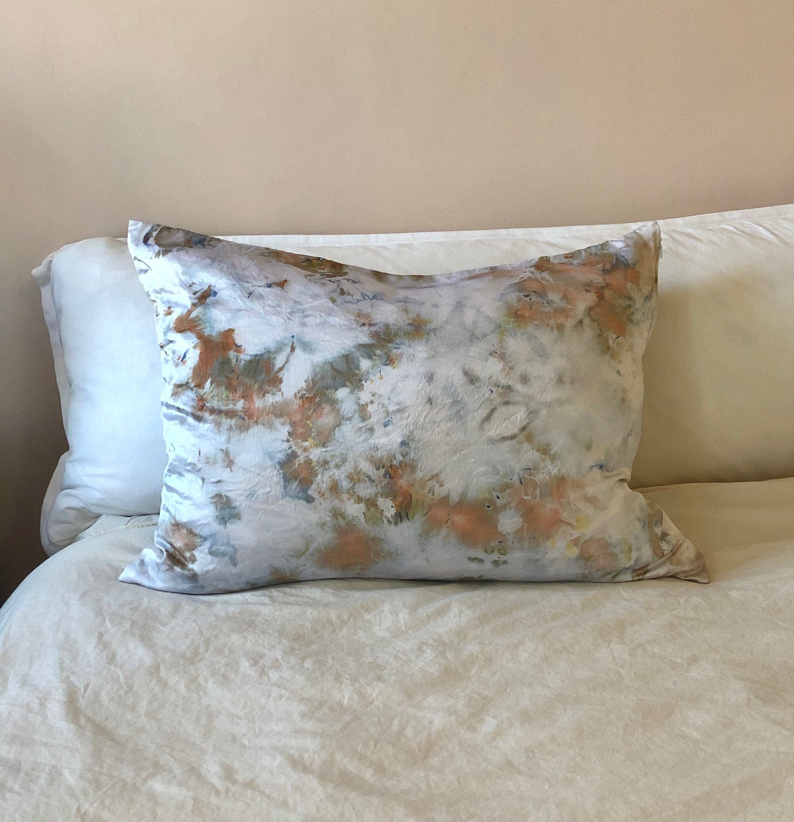 Tocayo ICE GEODE Silk Tie Dyed Pillowcase Hand Ice Dyed Etsy