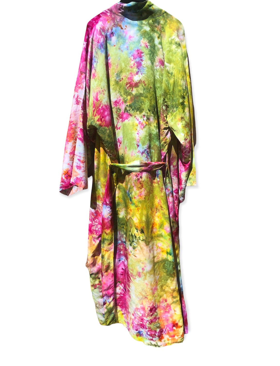 MOOD RING Ice Dyed Long Kimono Robe Tocayo Tie Dye Rayon | Etsy