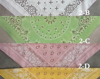SECONDS Hand Dyed Bandana | 20" Cotton Handkerchief Scarf