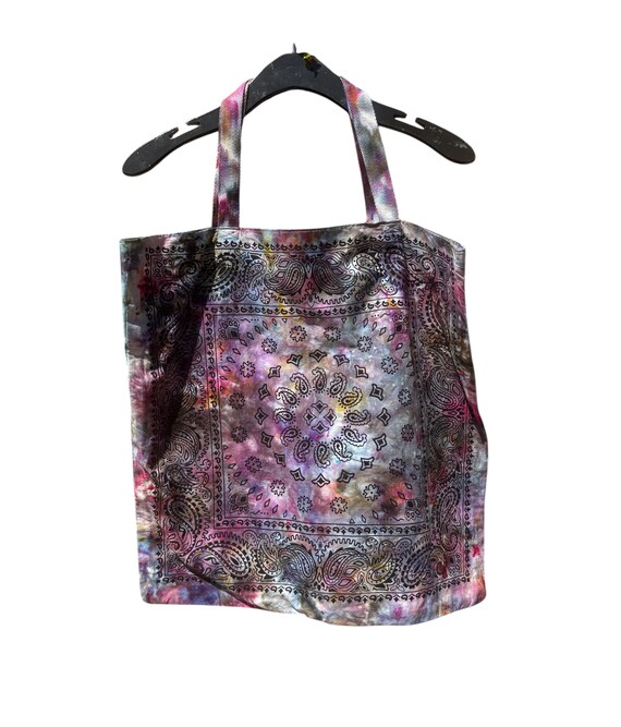 Hand Dyed Paisley Bandana Tote Bag | Cotton Lightweight Paisley - Etsy