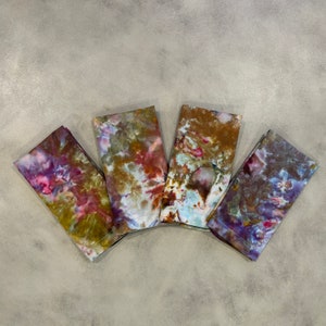 SIENA Ice Tie Dyed Napkins | Cotton Table Linens | Earth Tones Multicolor