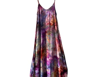 NILOU Ice Tie Dye Maxi Dress XS - 2XL | Lightweight Hand dyed Long Slip Dress