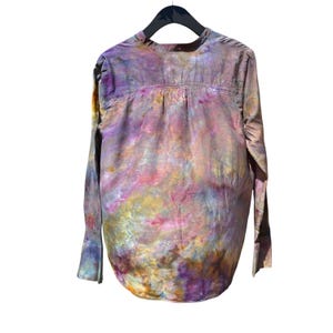 Blusa de seda de algodón teñida SIENA Ice reciclada, talla pequeña / Botones de camisa Free People imagen 7