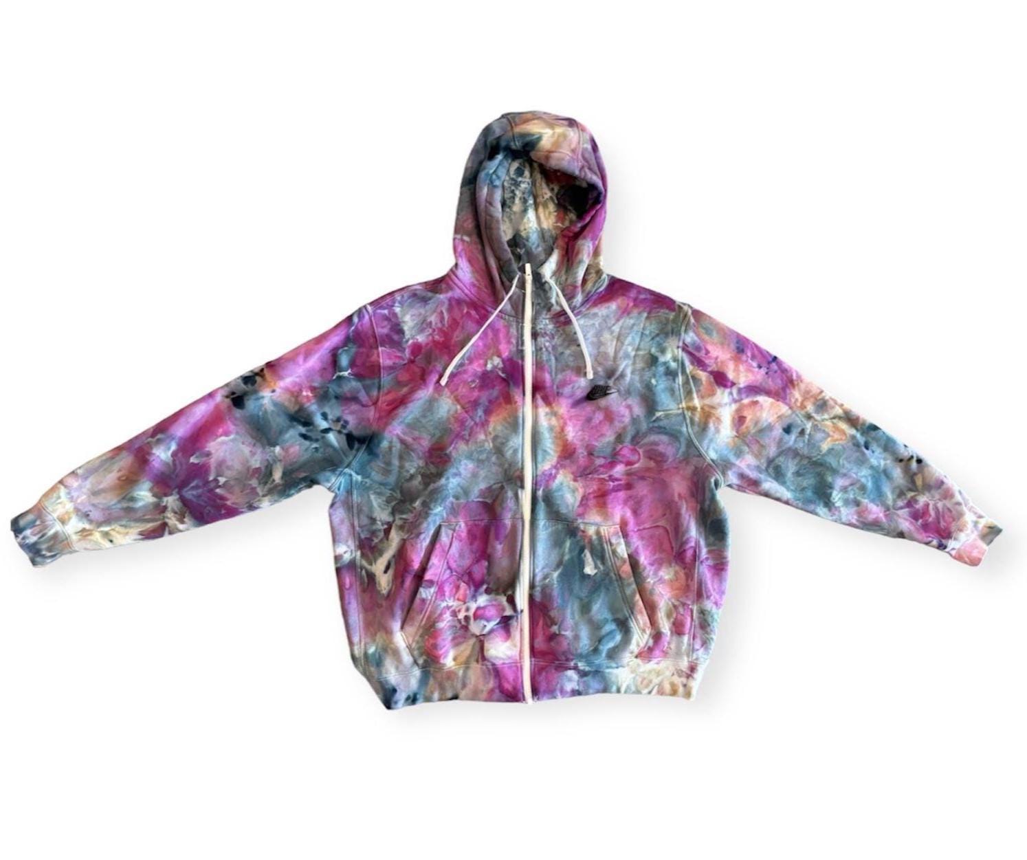 Nike Ice Tie Dyed Full Zip Hoodie XL - 2XL | Cotton Blend