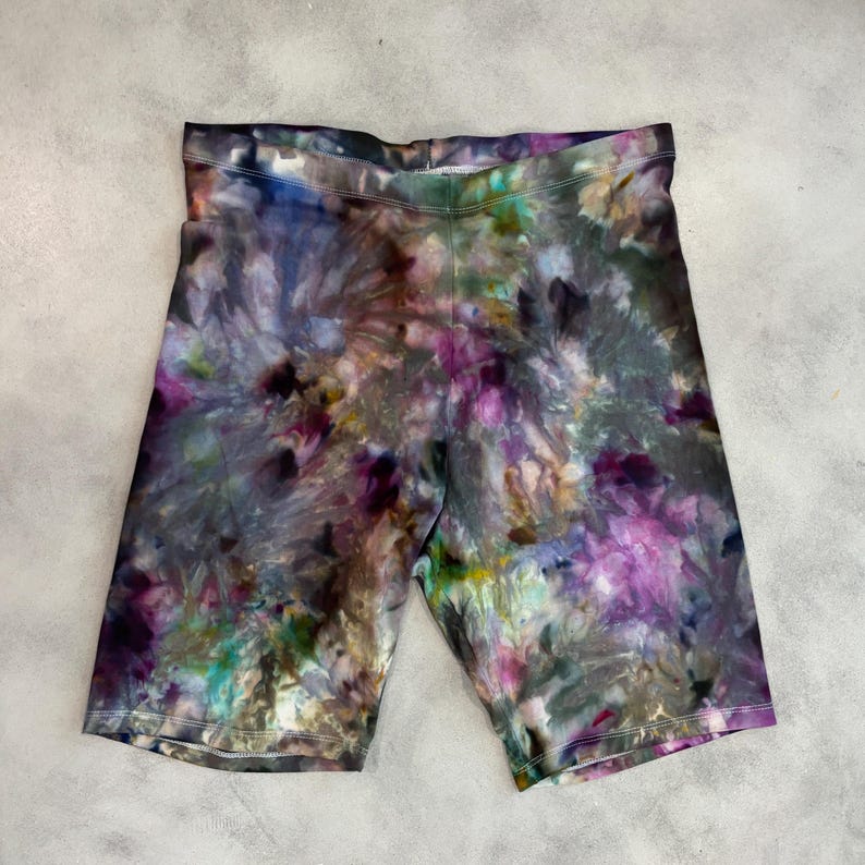 BRONTE / MIDNIGHT Ice Tie Dye Bike Shorts | Size S-M | Cotton Blend Medium MIDNIGHT US women's letter