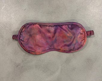 Ice Tie Dyed Pure Silk Eye Mask | Beauty Sleep Travel Blindfold