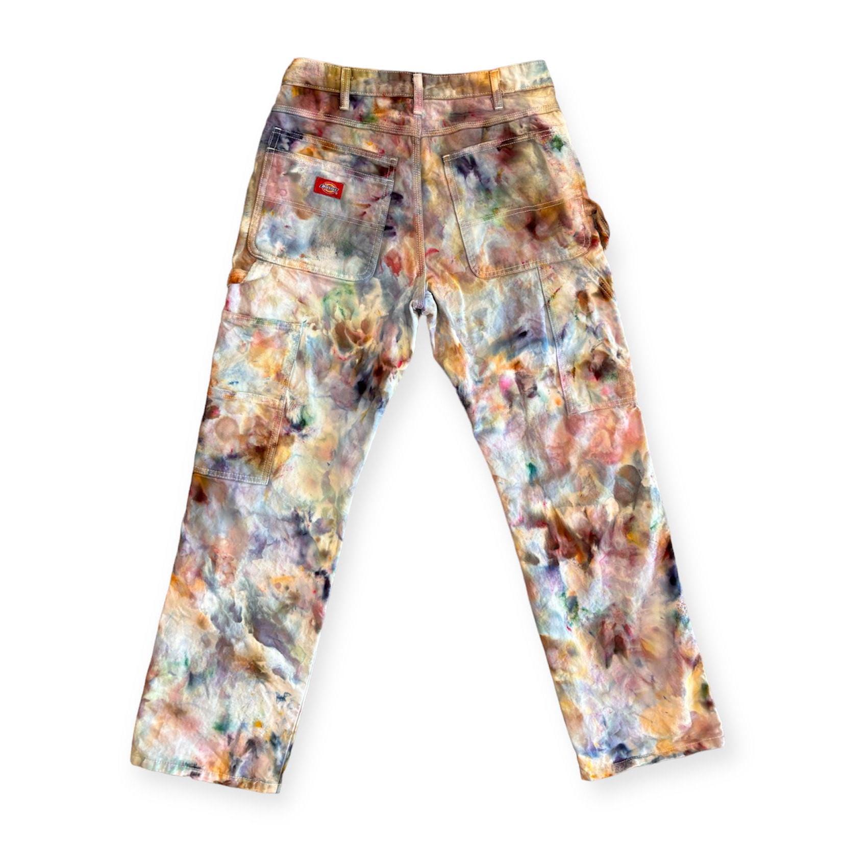 32X32 Tie Dye Dickies Utility Painter Pants Size One of a