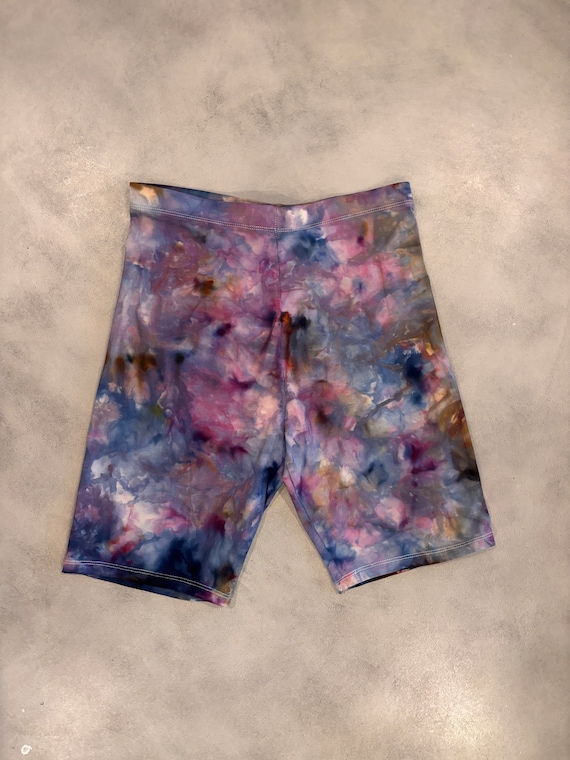 BRONTE / MIDNIGHT Ice Tie Dye Bike Shorts | Size S-L | Cotton Blend