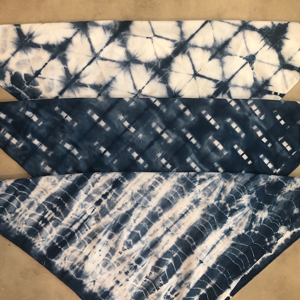 Japanese Indigo Dyed Bandana Etsy