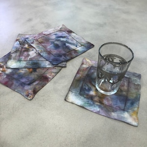 BOHEME Ice Tie Dyed Cocktail Napkins 6&quot;X6&quot; | Set of 4