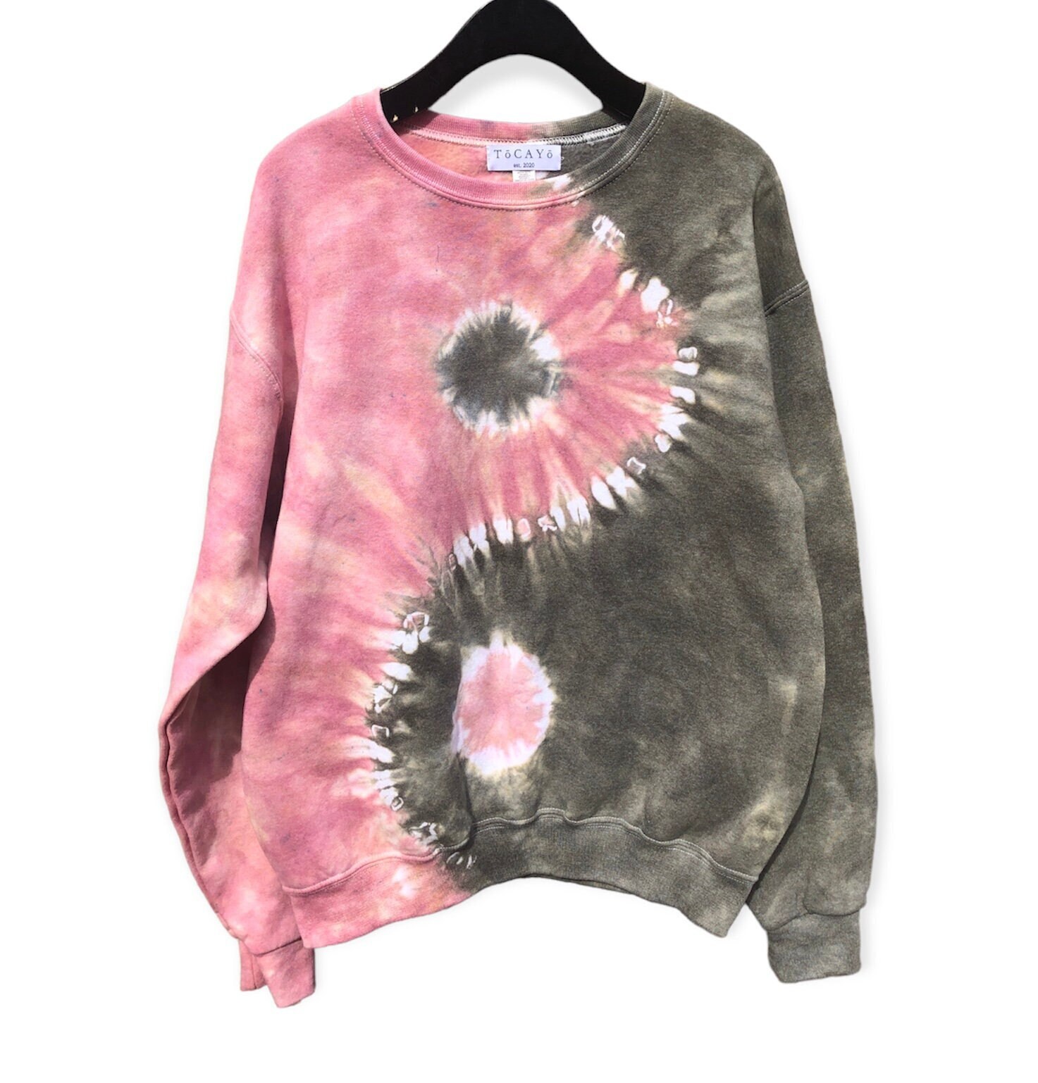 Urban Renewal Remade Heart Tie-Dye Crew Neck Sweatshirt, 55% OFF