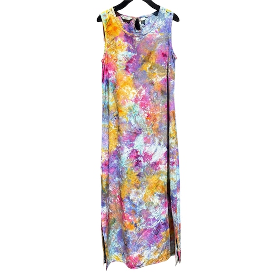 Upcycled OJAI Silk Ice Tie Dye Midi Dress Size Large | Tommy Bahama - Etsy
