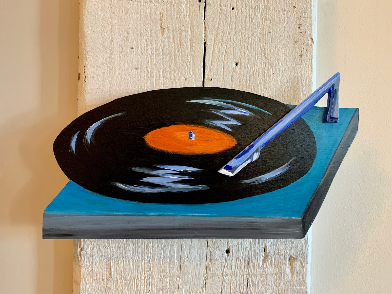 Vinyl Record Player Turntable wall art painting Etsy