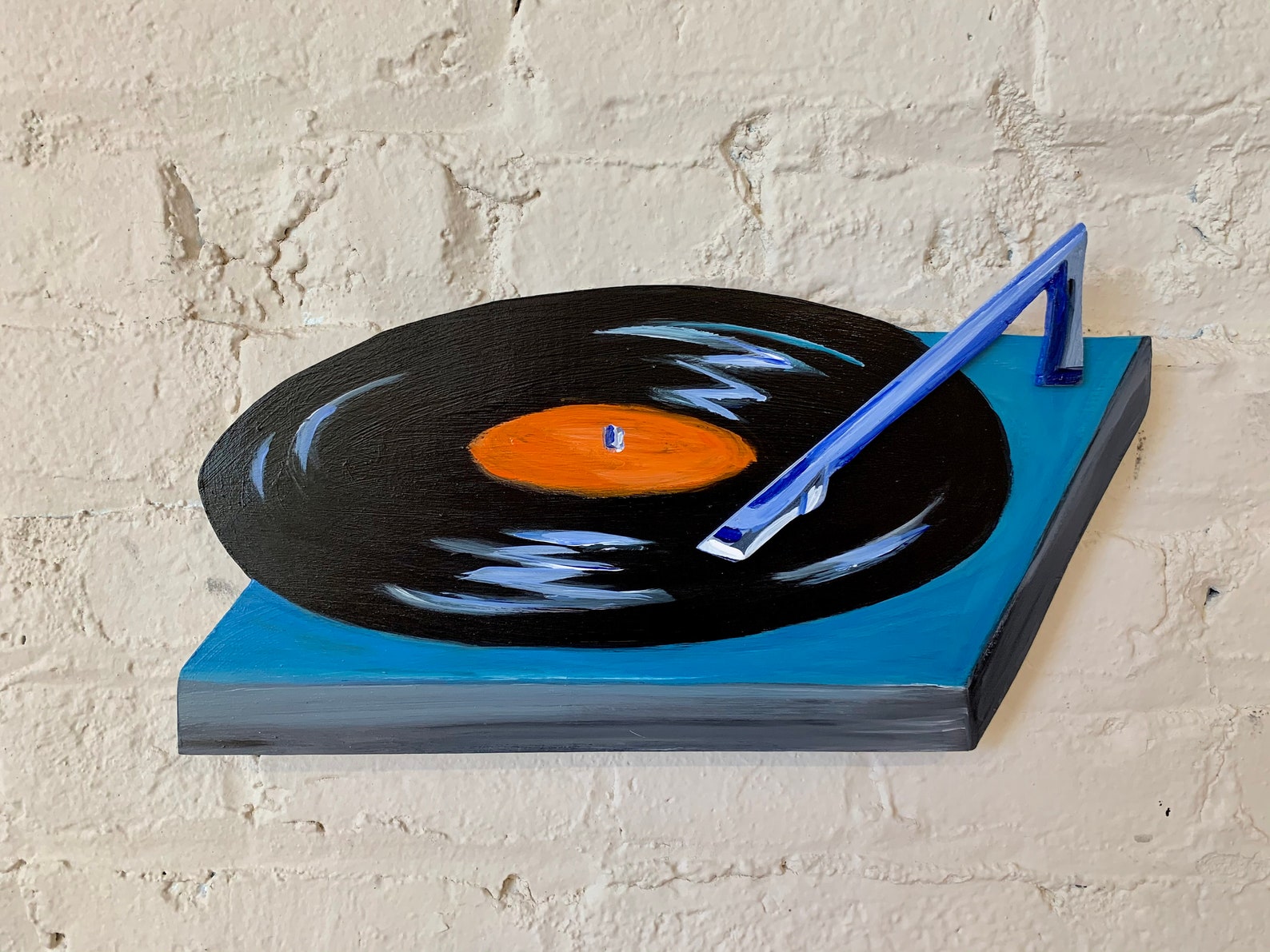 Vinyl Record Player Turntable wall art painting Etsy