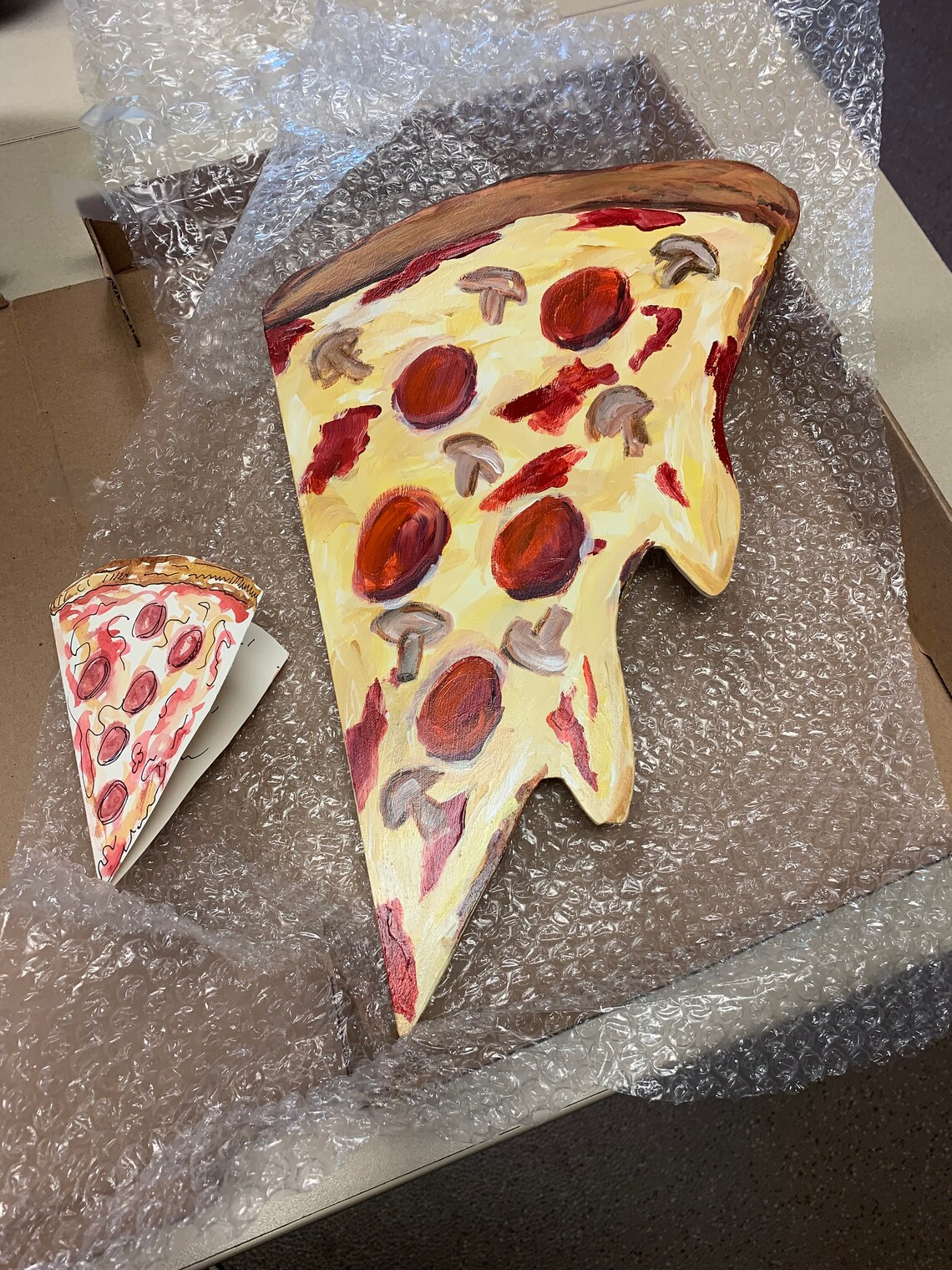 Pizza Slice Wall Art Painting Etsy