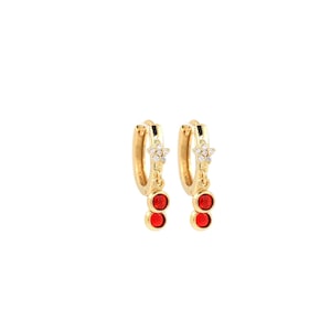 18K Gold füllt die fünfeckigen Ohrringe, Sternbilder, Mikro-Delay-CZ-Sterne Ohrringe, Sterne Ohrringe, DIY Schmuckprodukte, 19x14x2mm