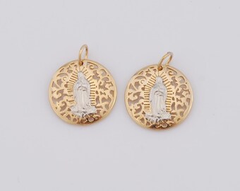 18K Gold gefüllt Jungfrau Maria Anhänger, Religion Charms, katholische Charms, DIY Armband Halskette Schmuck machen Lieferungen