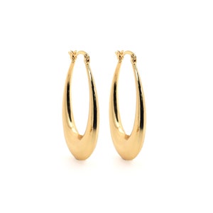 Delicate U Hoop Oval Earrings, 18K Gold Filled U Hoop Earrings, Micropavé CZ Lever Earrings, DIY Jewelry Supplies, 44x26.5x6.7mm