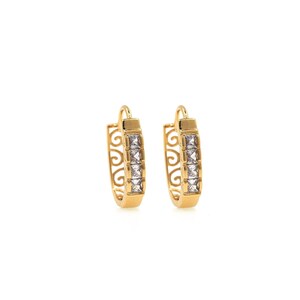 Zirkon Ohrringe, durchbohrte Ohrringe, Micropavé CZ Ohrring Charme, ovale Ohrringe, 18K Gold Filled Zirkon Charme, DIY Schmuckzubehör, 22x16x4mm