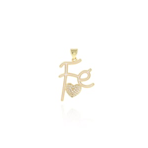 Colgante de corazón con letra esmaltada, dije de esmalte relleno de oro de 18 quilates, collar de palabra Micropavé CZ, accesorio para hacer joyas de bricolaje, regalo para ella, 19x29x2.8 mm