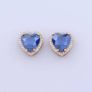 18K Gold Filled Heart Pendant,Micropave Zirconia Love Charms,Heart Charms DIY Bracelet Necklace Jewelry Making Findings Supply