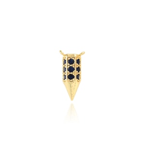 Pencil stub pendant, 18k gold filled pencil stub pendant, pencil stub necklace, pencil stub charm, DIY jewelry accessories, 9x18x6mm