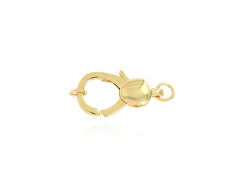 Mountaineering Clasp, 18K Gold Filled Lobster Clasp, Necklace Clasp, Micropavé CZ Keychain, Bracelet Clasp, DIY Jewelry Making Supplies