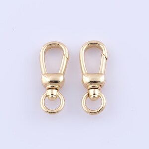 18K Gold Füllte Oval Spangen, Karabiner Spangen, Feder Spangen, DIY Schmuckherstellung Zubehör