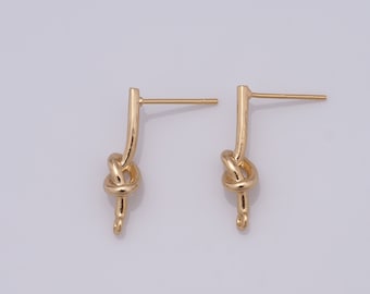 Gold Knot Stud Earrings,18K Gold Filled Knot Stud Earrings,Knot Stud Earrings,Hypoallergenic Stud Earrings,Gift for Her