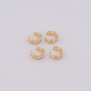 Gouden niet-piercing kraakbeen clip oorbellen, 18K goud gevulde ster manchet oorbellen, hypoallergene Huggie hoepel, cadeau voor haar