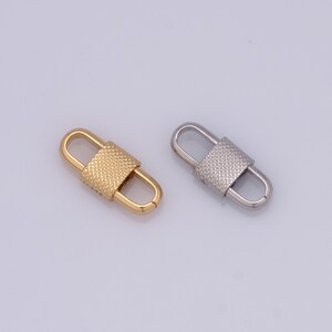 Gold Lock Connector,18K Gold Filled Square Connector,Lock Connector,DIY Bracelet Necklace Jewelry Making Findings Supply