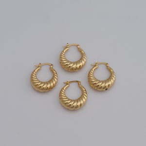 18K Gold Filled Twist Earrings, Gold Fashion Earrings, Hypoallergenic Earrings, Gift for Her