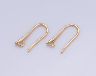 Accesorios de gancho para la oreja rellenos de oro de 18K, accesorios para pendientes, gancho para la oreja para pendientes DIY, suministro de hallazgos para hacer joyas