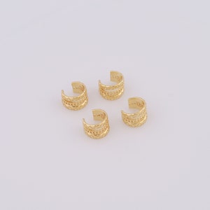 Gold Non Piercing Cartilage Clip Earrings,18K Gold Filled Chain Cuff Earrings,Hypoallergenic Huggie Hoop,Gift for Her