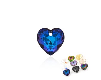 Collar de cristal 672PCS, colgante de corte en forma de corazón 6432, cristal AB, opcional multicolor, accesorios de cristal de joyería de bricolaje