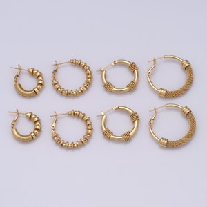 Gold Hoop Earrings,18K Gold Filled Huggie Hoop Earrings,Hoop Earrings,Hypoallergenic Huggie Hoop,Gift for Her