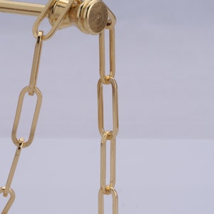 18K Gold gefüllte Büroklammerkette, halbfertige Kette für DIY-Armband-Halsketten-Herstellungszubehör
