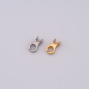 Press Clasp,18K Gold Filled Clip Clasp, Necklace Clasp, Jewelry Clasp, Bracelet Clasp DIY Jewelry Making Supplies