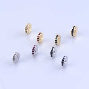 18K Gold Filled Flat Spacer Beads,Round Beads for DIY Jewelry Making Findings Supply