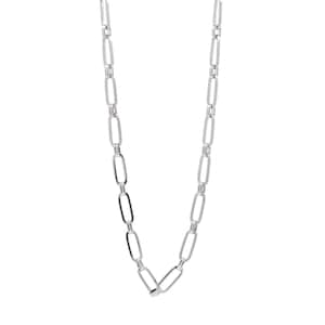 Halbfertige Edelstahl-Büroklammerkette, geschweißte Kette, ovale flache Kette, geeignet für Armband-Halskettenzubehör, 23 x 8 mm