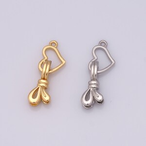 Snap Clasp,18K Gold Filled Heart Clasp, Necklace Clasp, Jewelry Clasp, Bracelet Clasp DIY Jewelry Making Supplies