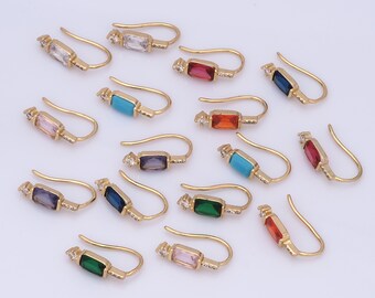 Accesorios para pendientes rellenos de oro de 18 quilates, accesorios para pendientes, ganchos para pendientes DIY, suministros para hacer joyas.
