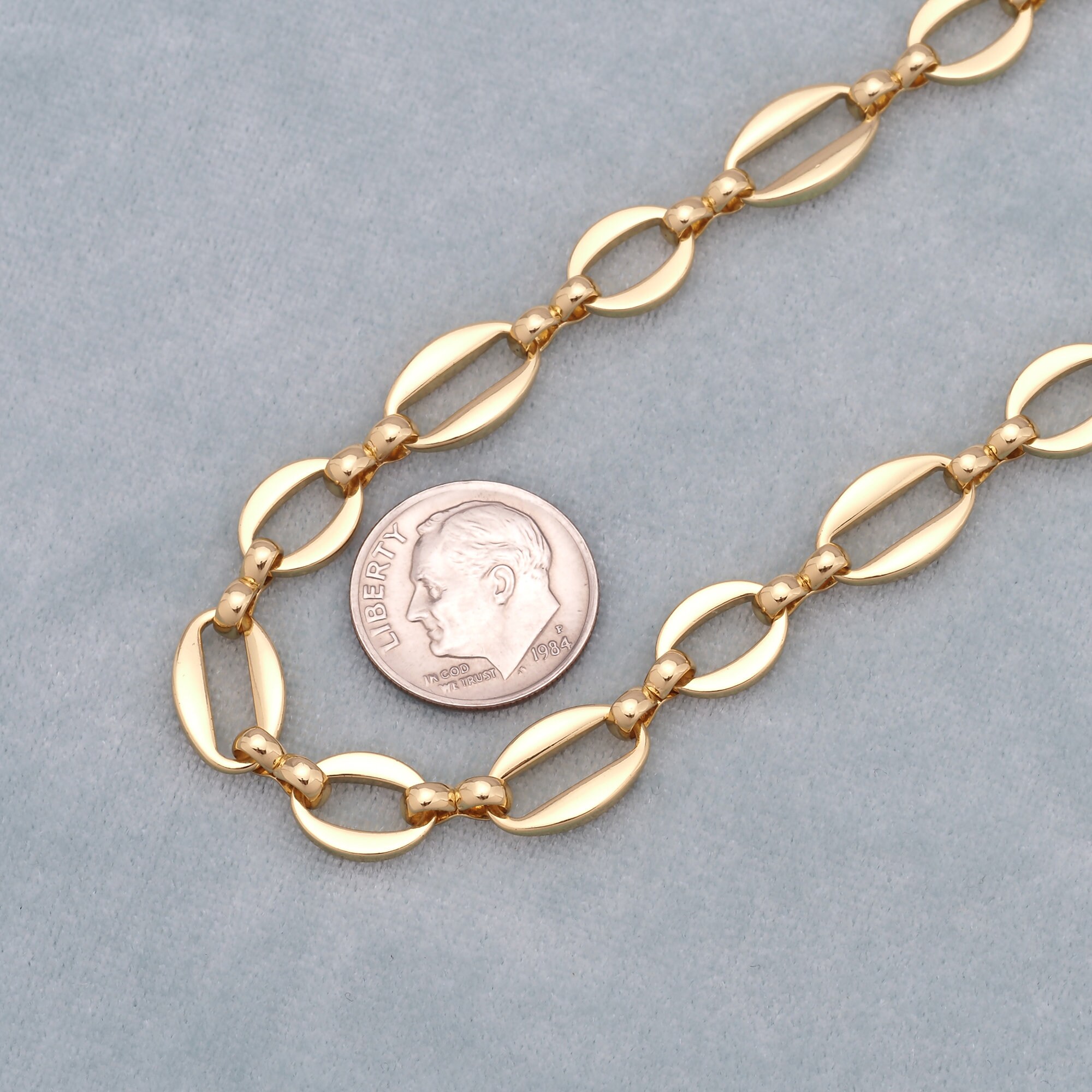 18K Gold Filled Figure 8 Chain,semi Finished Chain for DIY Bracelet ...