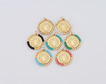 18K Gold gefüllt Jungfrau Maria Anhänger, Religion Charms, katholische Charms, DIY Armband Halskette Schmuck machen Lieferungen