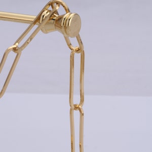 18K Gold gefüllte Büroklammerkette, halbfertige Kette für DIY-Armband-Halsketten-Herstellungszubehör