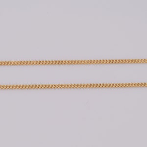 18K Gold Filled Curb Chain, Collarbone Chain, DIY Bracelet Necklace Jewelry Making Supplies