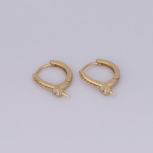 Gold Hoop Earrings,18K Gold Filled CZ Huggie Hoop Earrings,Hoop Earrings,Hypoallergenic Huggie Hoop,Gift for Her