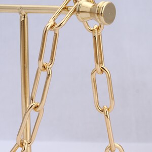 18K Gold Filled Paper Clip Kette, halb fertige Kette für DIY Armband Halskette machen Lieferungen