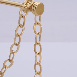 18K Gold Filled Cable Chain,Semi Finished Chain for DIY Bracelet Necklace Making Supplies